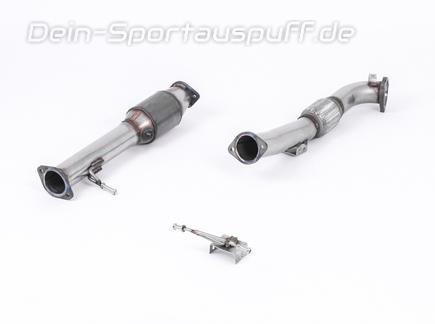 Milltek Edelstahl Ø76mm Downpipe mit 200-Zeller Renn-Kat Ford Focus 2 ST