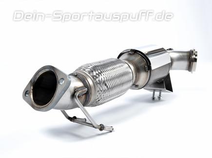 Milltek Edelstahl Ø76mm Downpipe mit Renn-Kat Ford Focus 3 ST