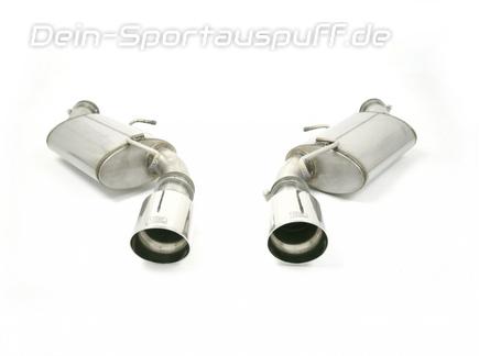 Ulter Duplex Edelstahl Sportauspuff Chevrolet Camaro VI SS je 120mm rund doppelwandig abgeschrägt