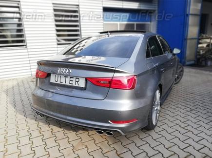 Ulter Duplex Edelstahl Sportauspuff Audi A3 8V Limousine 1.8l TFSI je 2x95x65mm oval eingerollt abgeschrägt