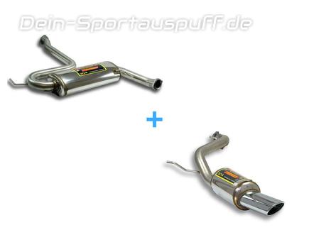 Supersprint Edelstahl Sportauspuff-Komplettanlage ab Kat Alfa Romeo GTV 2.0 JTS Typ 916 120x80mm oval