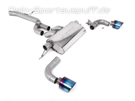 Milltek Edelstahl Duplex Sportauspuff-Komplettanlage ab OPF Toyota Supra 2.0l Typ A90 je 115mm rund doppelwandig abgeschrägt Titan burned