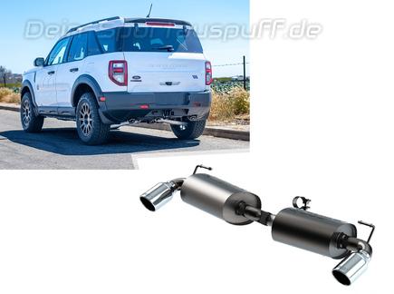 Borla S-TYPE Edelstahl Duplex Sportauspuff Ford Bronco Sport 1.5l je 89mm rund eingerollt abgeschrägt