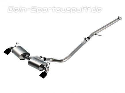 Borla S-TYPE Edelstahl Duplex Sportauspuff-Komplettanlage ab Kat Ford Bronco Sport 2.0l je 89mm rund eingerollt abgeschrägt schwarz