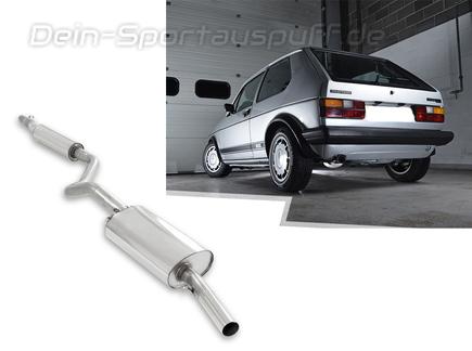 Milltek Edelstahl Sportauspuff-Komplettanlage VW Golf 1 GTI 60mm rund scharf gerade