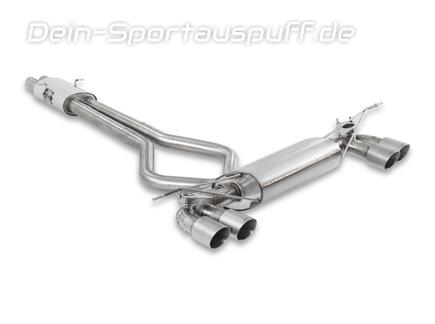 Milltek Edelstahl Duplex Sportauspuff-Komplettanlage ab OPF Land Rover Defender 2 110 5.0l P525 Typ L663 je 2x90mm rund doppelwandig abgeschrägt Titan matt