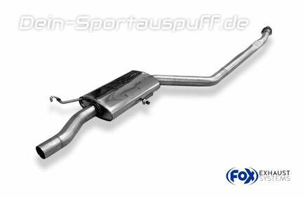 FOX Edelstahl Vorschalldämpfer Audi 100 Typ C3 2.2l quattro 2x63mm rund