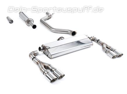 Milltek Edelstahl Duplex Sportauspuff-Komplettanlage ab OPF Cupra Leon 2.0l TSI VZ 4Drive je 2x104x80mm oval eingerollt abgeschrägt