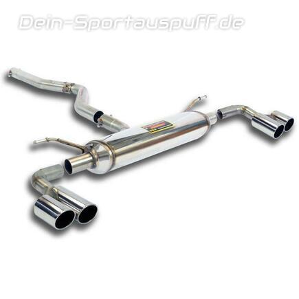 Supersprint Edelstahl Duplex Sportauspuff BMW 3er F30/F31 316d-325d je 2x80mm rund eingerollt abgeschrägt