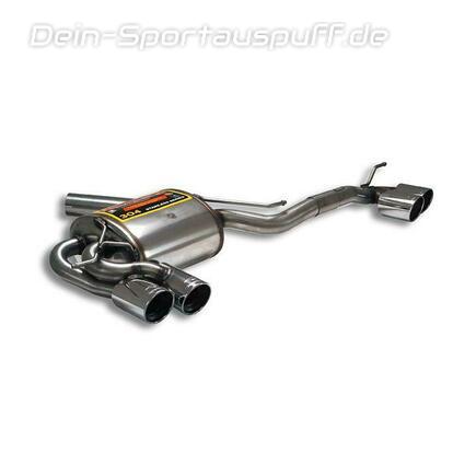 Supersprint Edelstahl Duplex Sportauspuff BMW 1er E81/E87 130i für Serien-Heck je 2x80mm rund eingerollt abgeschrägt
