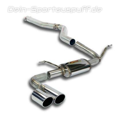 Supersprint Edelstahl Sportauspuff BMW 3er F30/F31 316d-320d Vor-Facelift 2x80mm rund eingerollt abgeschrägt