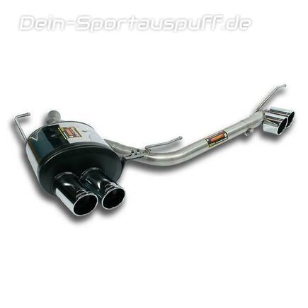 Supersprint Edelstahl Duplex Sportauspuff BMW E85 Z4 2.0i je 2x80mm rund eingerollt abgeschrägt
