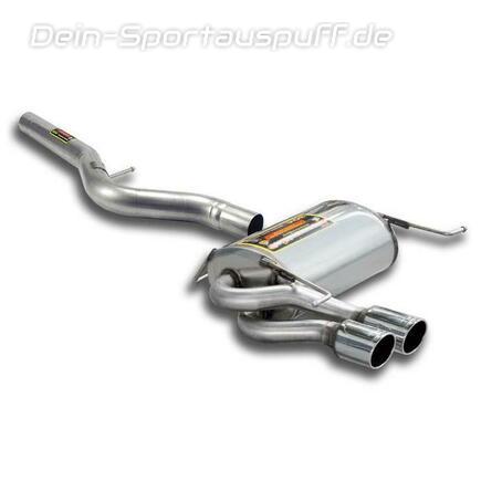 Supersprint Edelstahl Sportauspuff BMW E84 X1 2.0l Turbo 20i 28i 2x80mm rund eingerollt abgeschrägt
