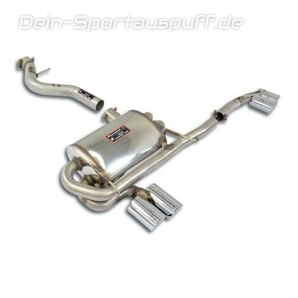 Supersprint Edelstahl Duplex Sportauspuff BMW E84 X1 20i 28i je 2x80mm rund eingerollt abgeschrägt