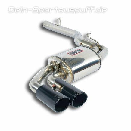 Supersprint Edelstahl Sportauspuff BMW F26 X4 2x80mm rund eingerollt abgeschrägt schwarz