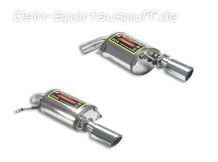 Supersprint Edelstahl Duplex Sportauspuff BMW 3er E92 Coupe 335i/335xi je 90mm rund eingerollt abgeschrägt