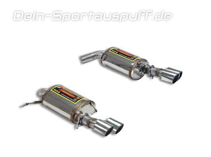 Supersprint Edelstahl Duplex Sportauspuff BMW 3er E92 Coupe 335i/335xi je 2x80mm rund eingerollt abgeschrägt