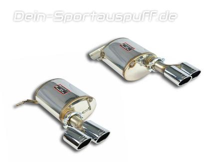 Supersprint Edelstahl Duplex Sportauspuff BMW 3er E92 Coupe 335i/335xi für Alpina Heck je 2x90x70mm oval eingerollt abgeschrägt