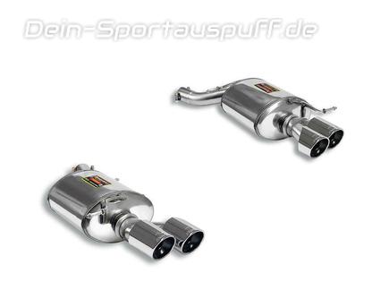 Supersprint Edelstahl Duplex Sportauspuff BMW 3er E90 335i/335xi Facelift je 2x80mm rund eingerollt abgeschrägt