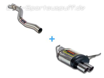 Supersprint Edelstahl Sportauspuff BMW E85/E86 Z4 2x80mm rund eingerollt abgeschrägt
