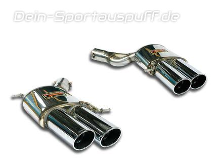 Supersprint Edelstahl Duplex Sportauspuff BMW F10 M5 je 2x100mm rund eingerollt abgeschrägt