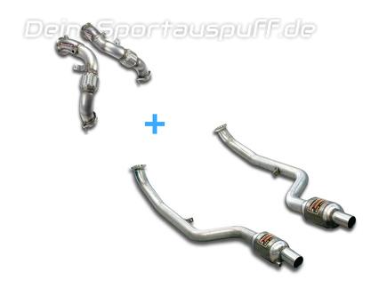 Supersprint Edelstahl Downpipe mit Sport-Kat BMW F10/F11 550i