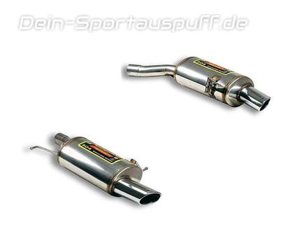 Supersprint Edelstahl Duplex Sportauspuff BMW 6er E63/E64 630i (bis 2007) je 120x80mm oval eingerollt abgeschrägt