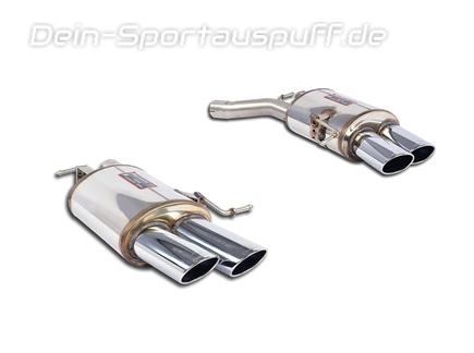 Supersprint Edelstahl Duplex Sportauspuff BMW 6er E63/E64 630i je 2x100x75mm oval eingerollt abgeschrägt