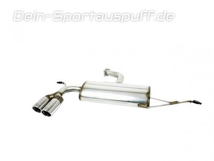 Ulter Edelstahl Sportauspuff Seat Leon inkl. FR 1P 2x70mm rund eingerollt abgeschrägt mit Absorber