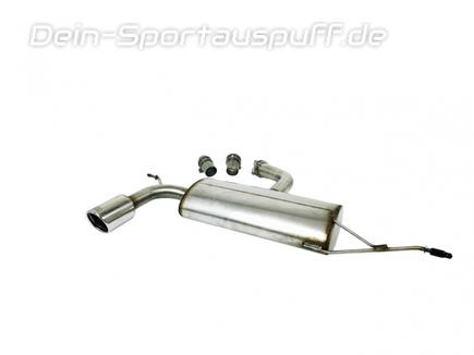 Ulter Edelstahl Sportauspuff Audi A3 8P 90mm rund eingerollt abgeschrägt mit Absorber