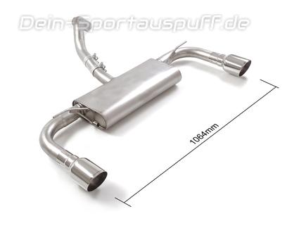 Ragazzon Edelstahl Duplex Sportauspuff Ford Focus 4 1.0 1.5 EcoBoost (Mod. mit Starrachse) je 102mm rund eingerollt abgeschrägt