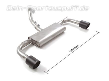 Ragazzon Edelstahl Duplex Sportauspuff Ford Focus 4 1.0 1.5 EcoBoost (Mod. mit Starrachse) je 100mm rund scharf abgeschrägt aus Carbon