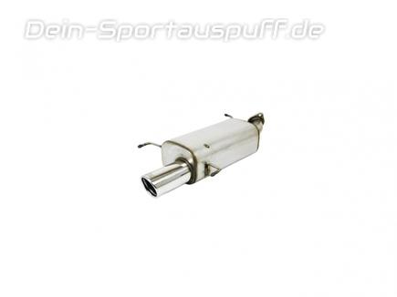 Ulter Edelstahl Sportauspuff Suzuki Swift 90mm rund eingerollt abgeschrägt mit Absorber