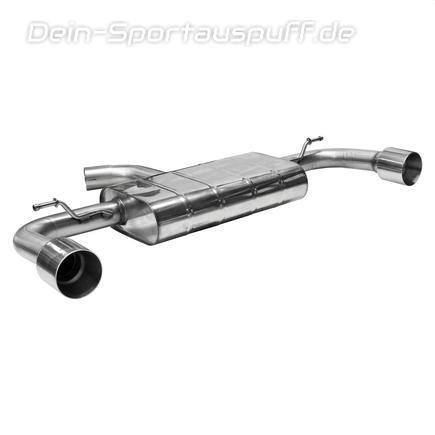 Bastuck Edelstahl Duplex Sportauspuff inkl. Adapter VW Golf 7 GTI Facelift je 100mm rund doppelwandig gerade