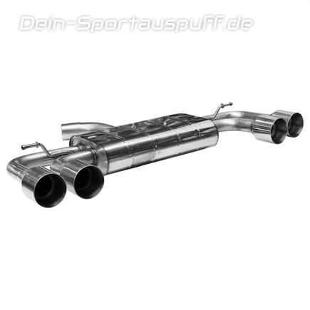 Bastuck Edelstahl Duplex Sportauspuff inkl. Adapter VW Golf 7 GTI Facelift in R-Optik je 2x100mm rund doppelwandig gerade