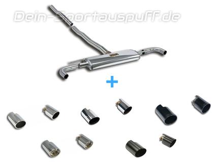 Supersprint Edelstahl Duplex Sportauspuff BMW 2er F46 220i 2.0t (Mod. mit OPF) inkl. Endrohrsatz nach Wahl