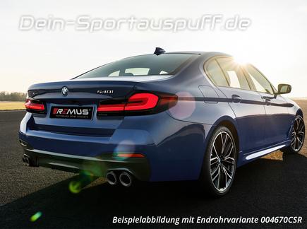 Remus Edelstahl Duplex Sportauspuff BMW 5er G30 G31 540i Limousine u. Touring (ab 10/2020) inkl. Endrohrsatz nach Wahl