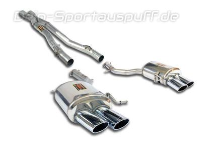 Supersprint Edelstahl Duplex Racing-Komplettanlage ab Kat BMW 6er F12/F13 650i je 2x100x75mm oval eingerollt abgeschrägt