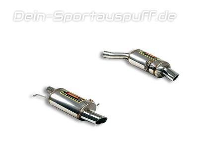 Supersprint Edelstahl Duplex Sportauspuff BMW 6er E63/E64 630i (ab 2008) je 120x80mm oval eingerollt abgeschrägt
