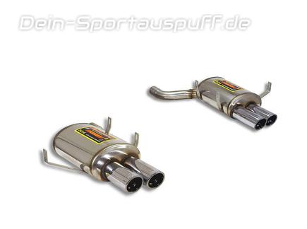 Supersprint Edelstahl Duplex Sportauspuff BMW E39 M5 5.0 je 2x90mm rund eingerollt abgeschrägt