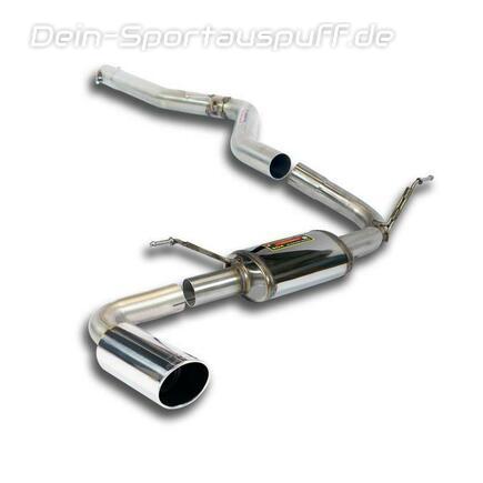 Supersprint Edelstahl Sportauspuff BMW 4er F32/F33/F36 418d 420d Vor-Facelift 90mm rund eingerollt abgeschrägt