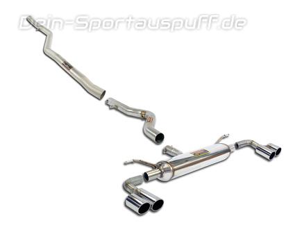 Supersprint Edelstahl Duplex Racing-Komplettanlage inkl. Kat-Ersatz BMW 4er F32/F33/F36 LCI 435d je 2x80mm rund eingerollt abgeschrägt