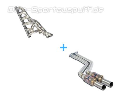Supersprint Edelstahl Fächerkrümmer inkl. Sport-Kats für Serien-Endschalldämpfer BMW Z3 2.2i 3.0i