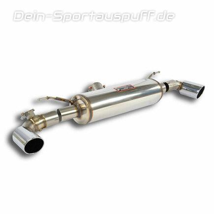 Supersprint Edelstahl Duplex Racing-Komplettanlage ab Kat inkl. Klappensteuerung BMW 2er F22/F23 M240i je 100mm rund eingerollt abgeschrägt