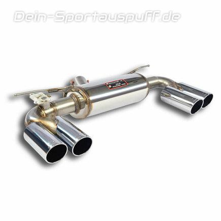 Supersprint Edelstahl Duplex Racing-Komplettanlage ab Kat inkl. Klappensteuerung BMW 2er F22/F23 M240i je 2x80mm rund eingerollt abgeschrägt