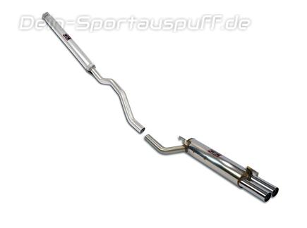 Supersprint Edelstahl Mittig Sportauspuff-Komplettanlage BMW E10 2x60mm rund