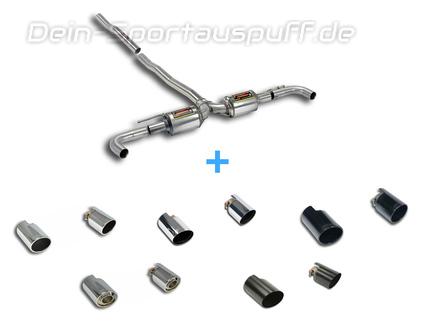 Supersprint Edelstahl Duplex Racing-Komplettanlage ab OPF BMW 2er F44 220i für M235i-Heck inkl. Endrohrsatz nach Wahl