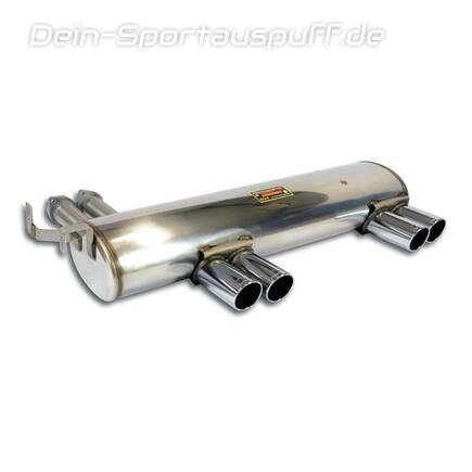 Supersprint Edelstahl Ø60mm Duplex Racing-Komplettanlage inkl. Krümmer BMW E46 M3 je 2x80mm rund eingerollt abgeschrägt