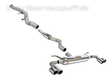 Supersprint Edelstahl Duplex Racing-Komplettanlage inkl. OPF-Ersatz BMW 2er F23 220i je 2x80mm rund eingerollt abgeschrägt