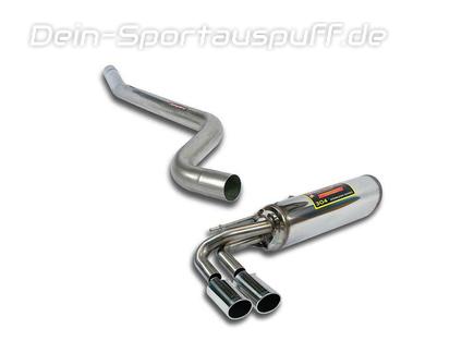 Supersprint Edelstahl Racing-Komplettanlage ab Kat BMW 2er F22/F23 228i 2x80mm rund eingerollt abgeschrägt